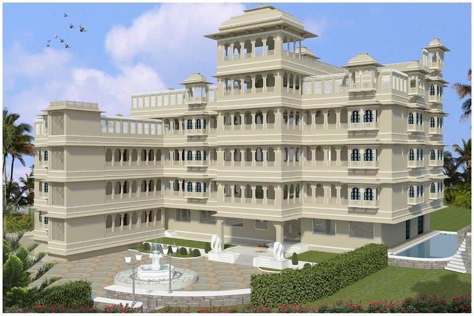 Shreenath Infrabuild Construction Site Blueprint Rendering